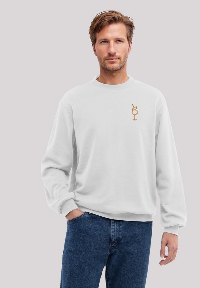 F4NT4STIC Sweatshirt Orange Spritz Bestickt Premium Qualität von F4NT4STIC