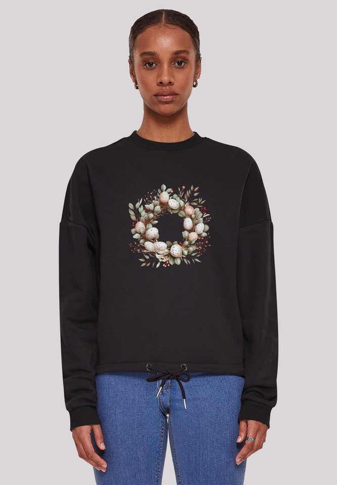 F4NT4STIC Sweatshirt Osterkranz Eierkranz Blumenring Premium Qualität von F4NT4STIC