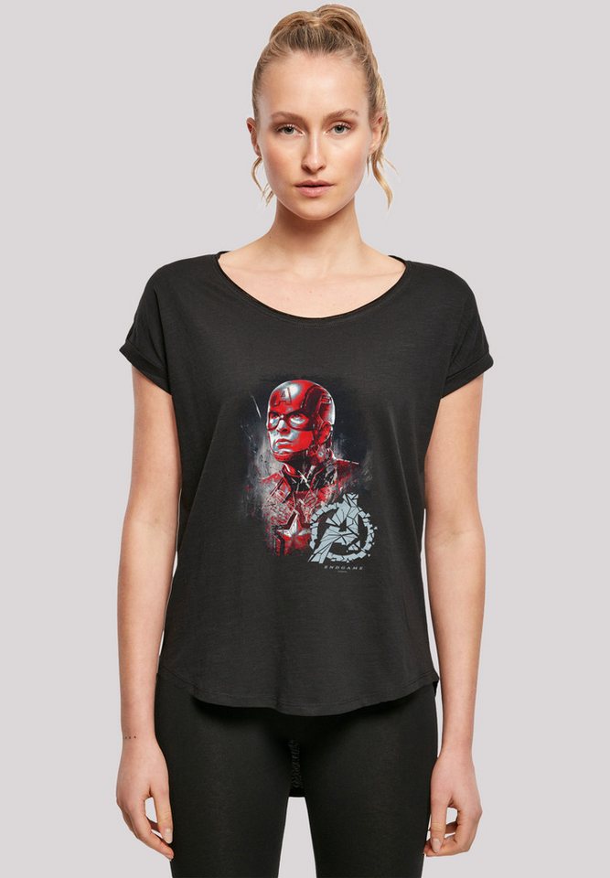 F4NT4STIC T-Shirt Avengers Endgame Captain America Damen,Premium Merch,Lang,Longshirt,Logo Print von F4NT4STIC