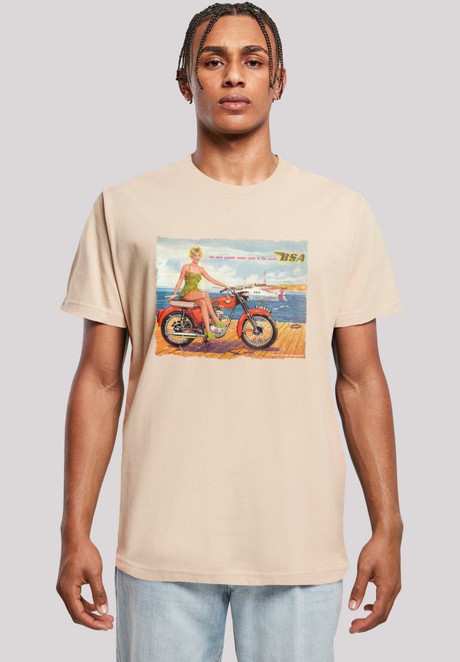 F4NT4STIC T-Shirt BSA C15 Star 1962 Motorcycle Dockside Ad Premium Qualität von F4NT4STIC