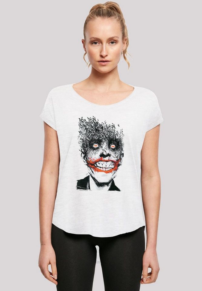 F4NT4STIC T-Shirt Batman The Joker Bats Damen,Premium Merch,Lang,Longshirt,Bedruckt von F4NT4STIC