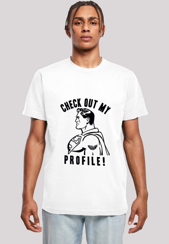F4NT4STIC T-Shirt DC Comics Superman Check out my Profile Herren,Premium Merch,Regular-Fit,Basic,Bedruckt von F4NT4STIC