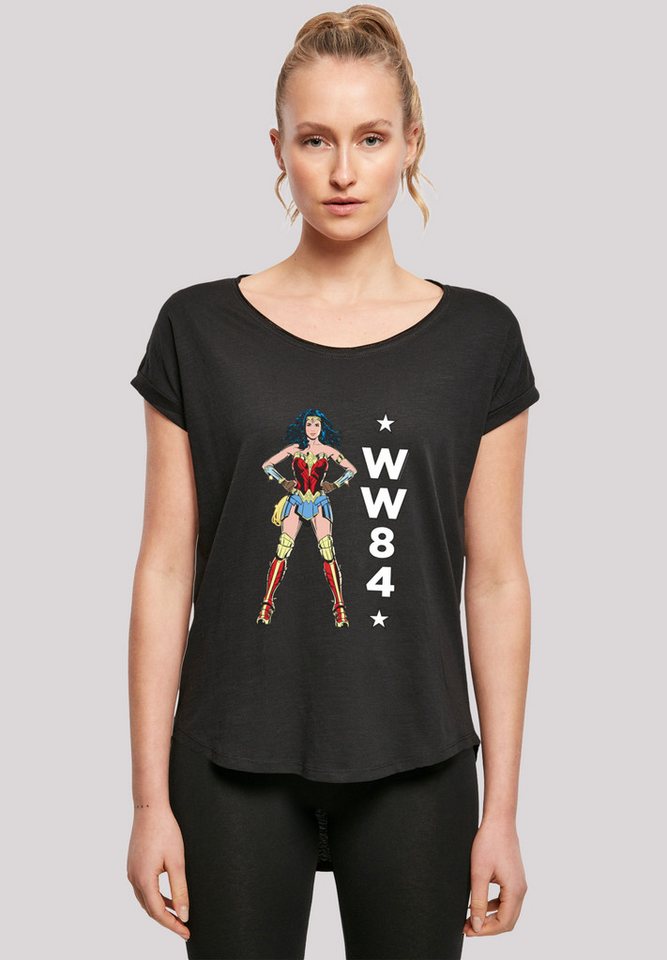 F4NT4STIC T-Shirt DC Comics Wonder Woman 84 Standing Damen,Premium Merch,Lang,Longshirt,Bedruckt von F4NT4STIC