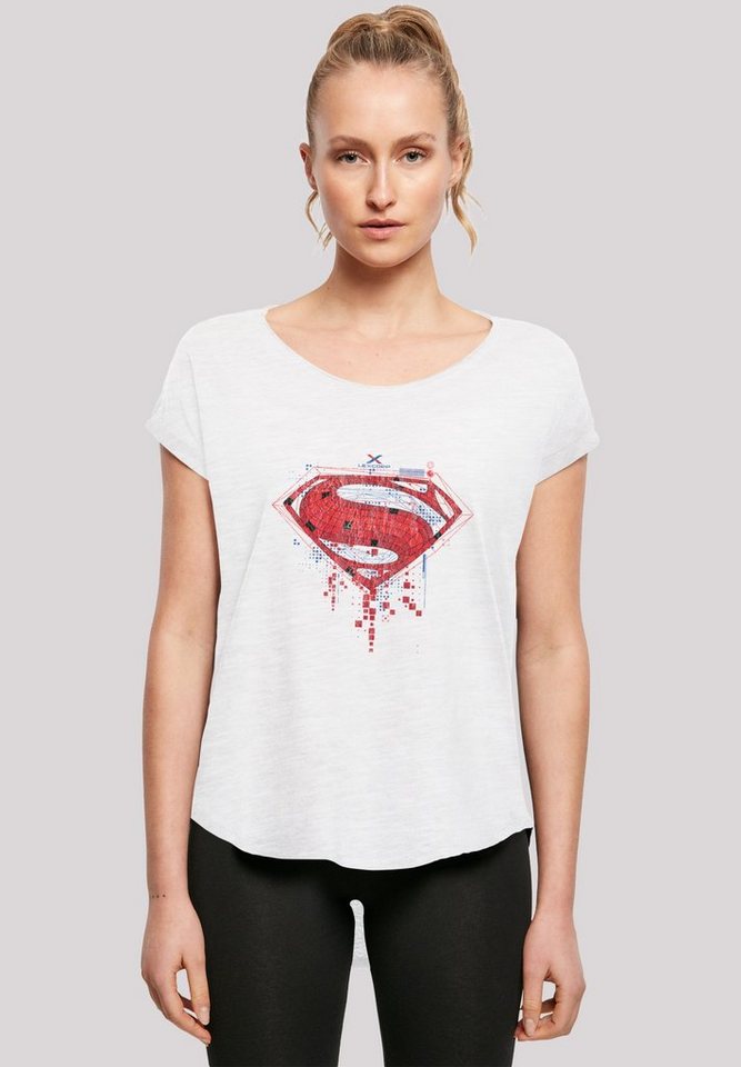F4NT4STIC T-Shirt DC Comis Superhelden Superman Geo Logo Print von F4NT4STIC