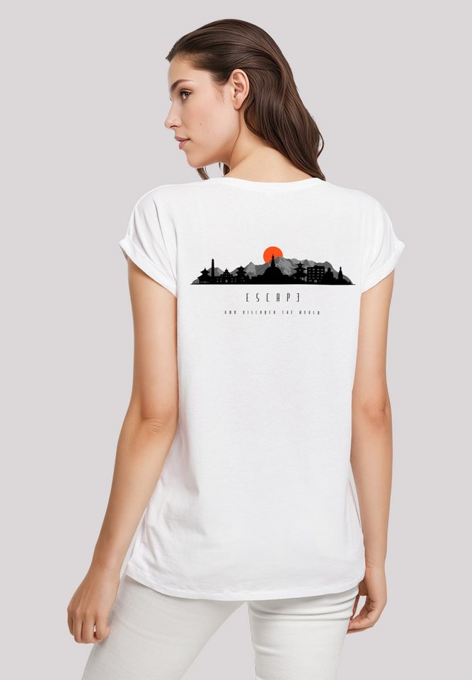 F4NT4STIC T-Shirt Escape Discover the World Asian Town Premium Qualität, ESCAPE Collection von F4NT4STIC
