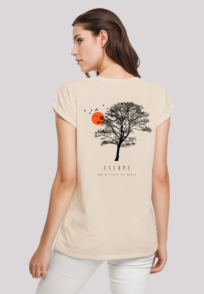 F4NT4STIC T-Shirt Escape Discover the World Tree Birds Premium Qualität, ESCAPE Collection von F4NT4STIC