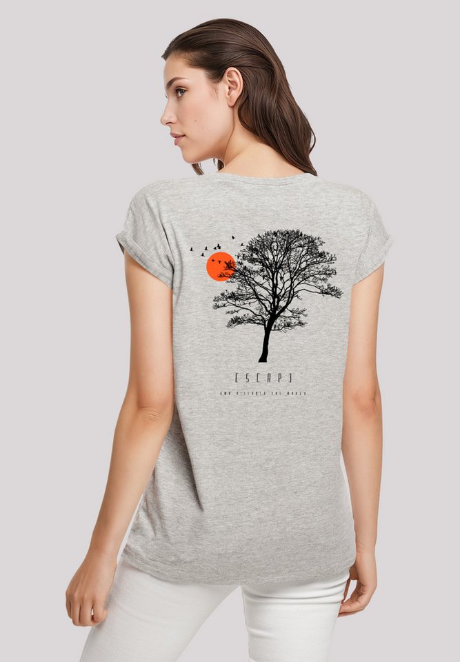 F4NT4STIC T-Shirt Escape Discover the World Tree Birds Premium Qualität, ESCAPE Collection von F4NT4STIC