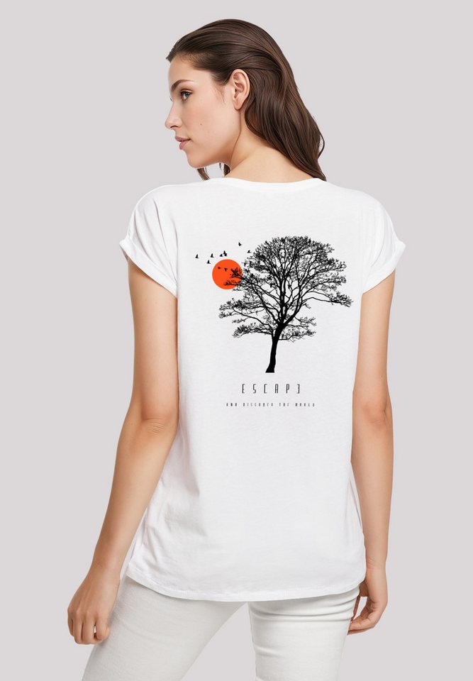 F4NT4STIC T-Shirt Escape Discover the World Tree Birds Premium Qualität, ESCAPE Collection von F4NT4STIC