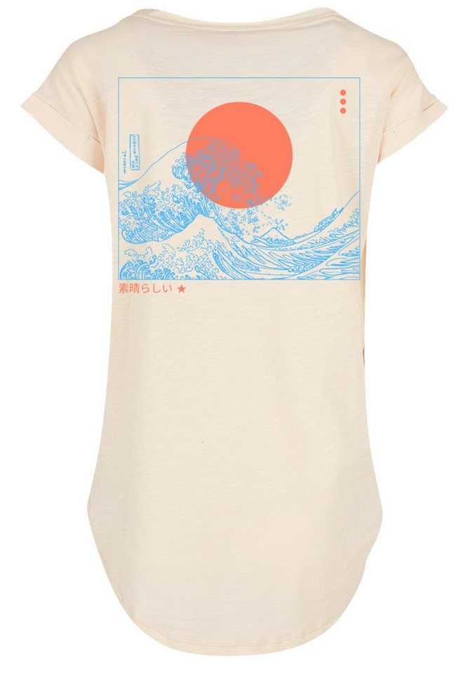 F4NT4STIC T-Shirt PLUS SIZE Kanagawa Welle Print von F4NT4STIC