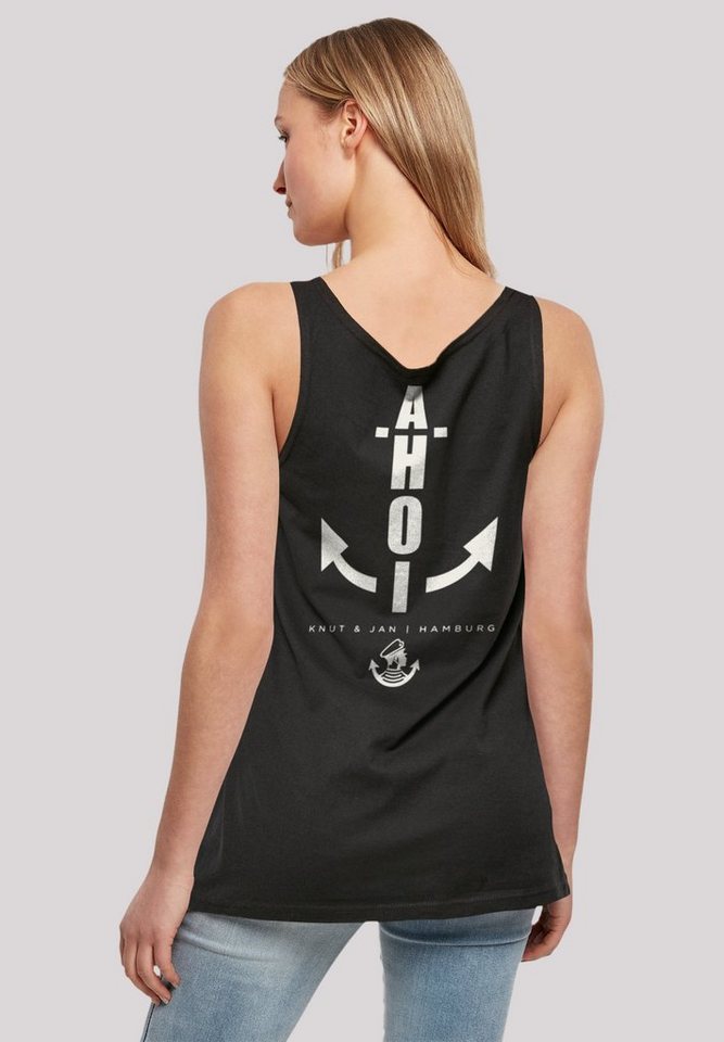 F4NT4STIC T-Shirt Ahoi Anker Knut & Jan Hamburg Print von F4NT4STIC