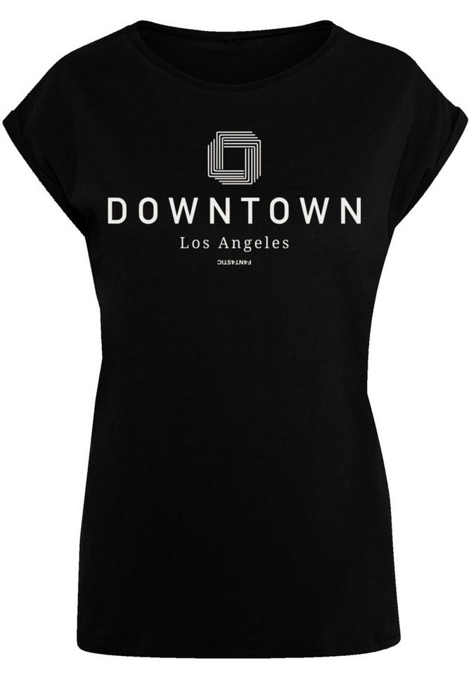 F4NT4STIC T-Shirt PLUS SIZE Downtown LA Muster Print von F4NT4STIC