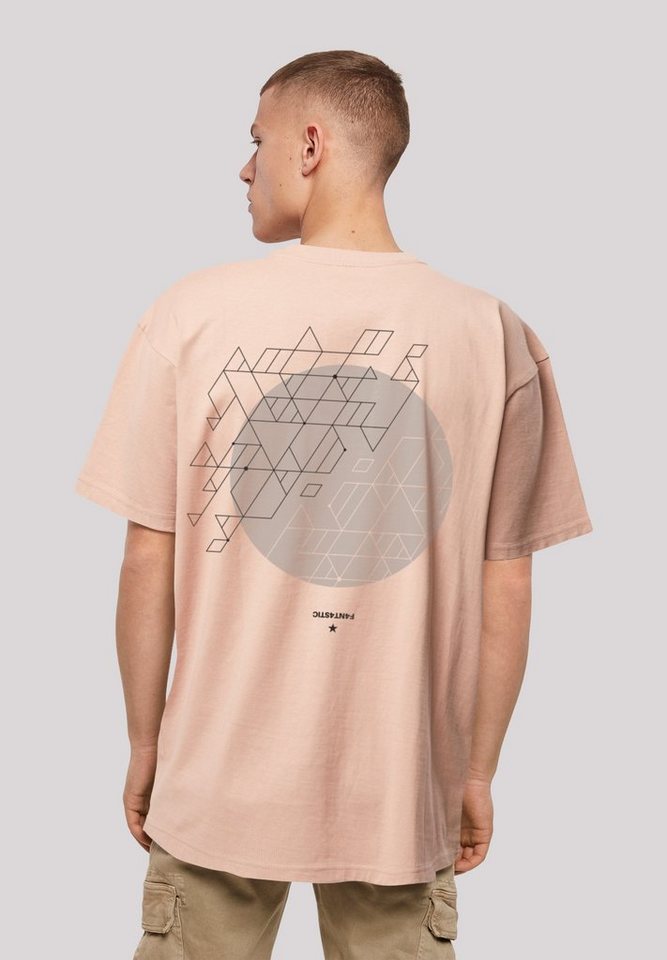 F4NT4STIC T-Shirt Geometric Grau Print von F4NT4STIC