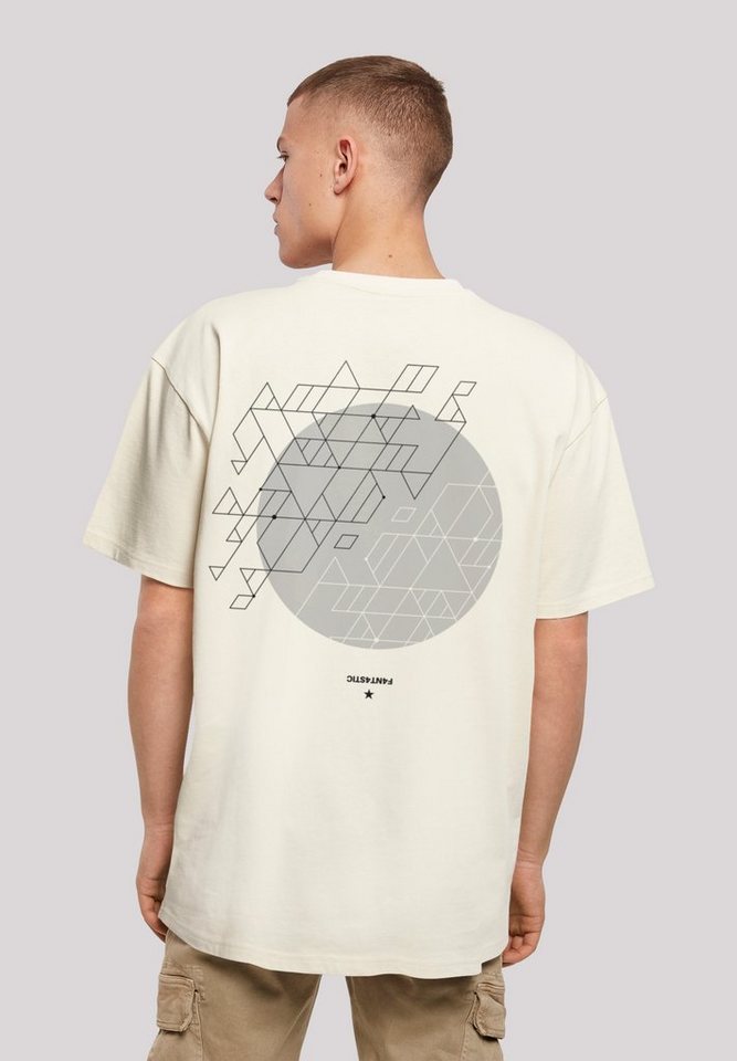 F4NT4STIC T-Shirt Geometric Grau Print von F4NT4STIC