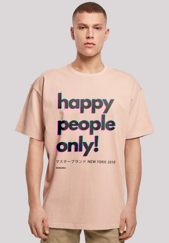 F4NT4STIC T-Shirt Happy people only New York Print von F4NT4STIC