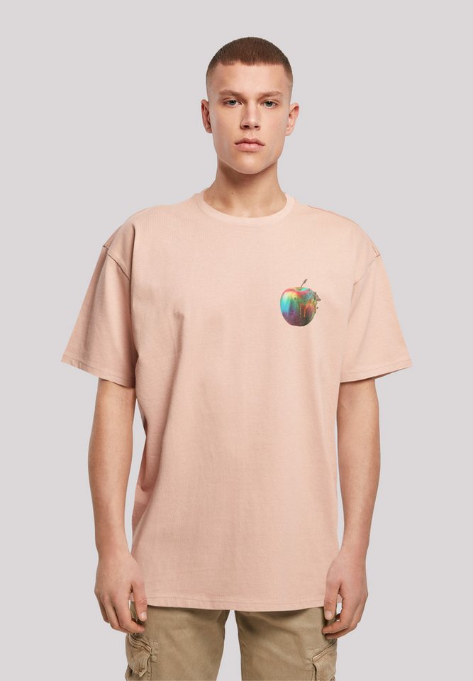 F4NT4STIC T-Shirt Colorfood Collection - Rainbow Apple Print von F4NT4STIC