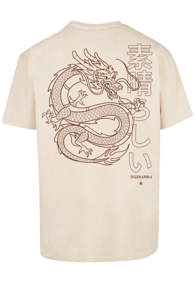 F4NT4STIC T-Shirt PLUS SIZE Drache Dragon Japan Print von F4NT4STIC
