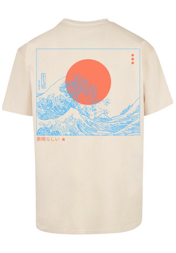 F4NT4STIC T-Shirt PLUS SIZE Kanagawa Welle Print von F4NT4STIC