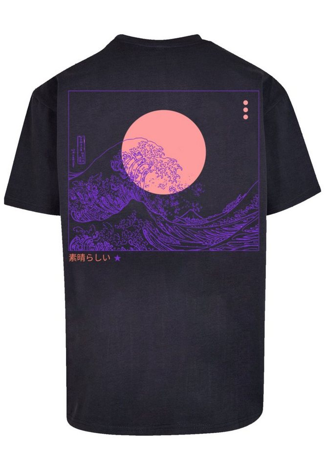 F4NT4STIC T-Shirt PLUS SIZE Kanagawa Welle Print von F4NT4STIC