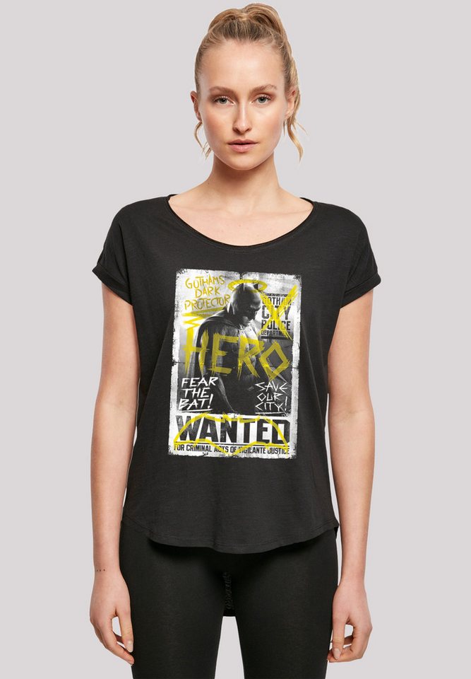 F4NT4STIC T-Shirt Long Cut T-Shirt DC Comics Batman vs Superman Wanted Poster Print von F4NT4STIC