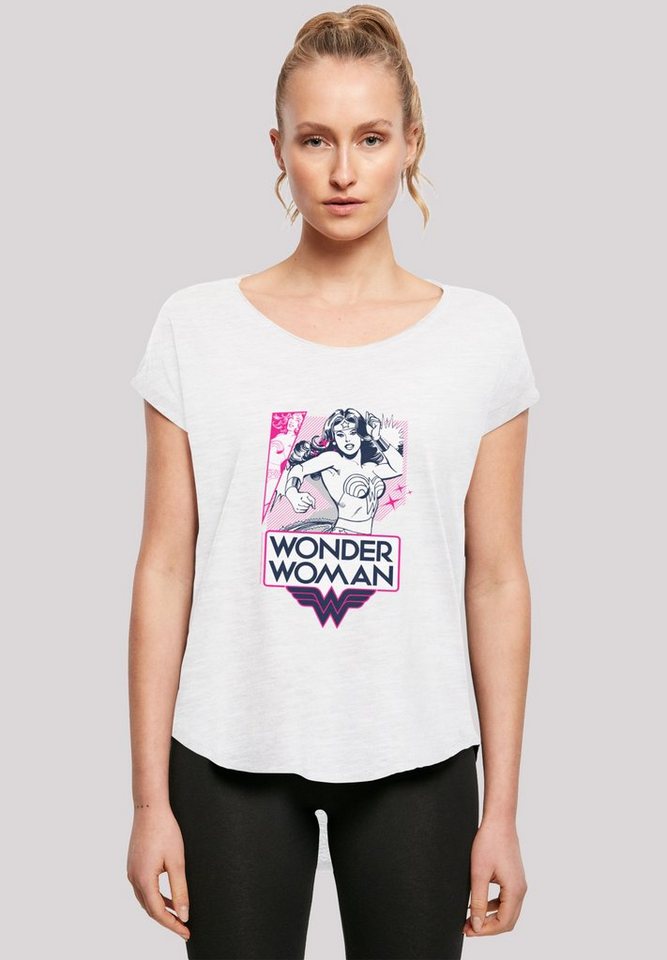 F4NT4STIC T-Shirt DC Comics Wonder Woman Pink Action' Print von F4NT4STIC