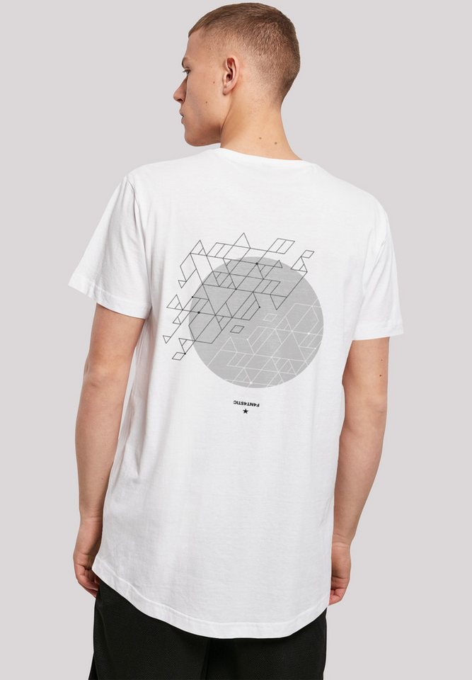 F4NT4STIC T-Shirt Geometrics Grau Print von F4NT4STIC