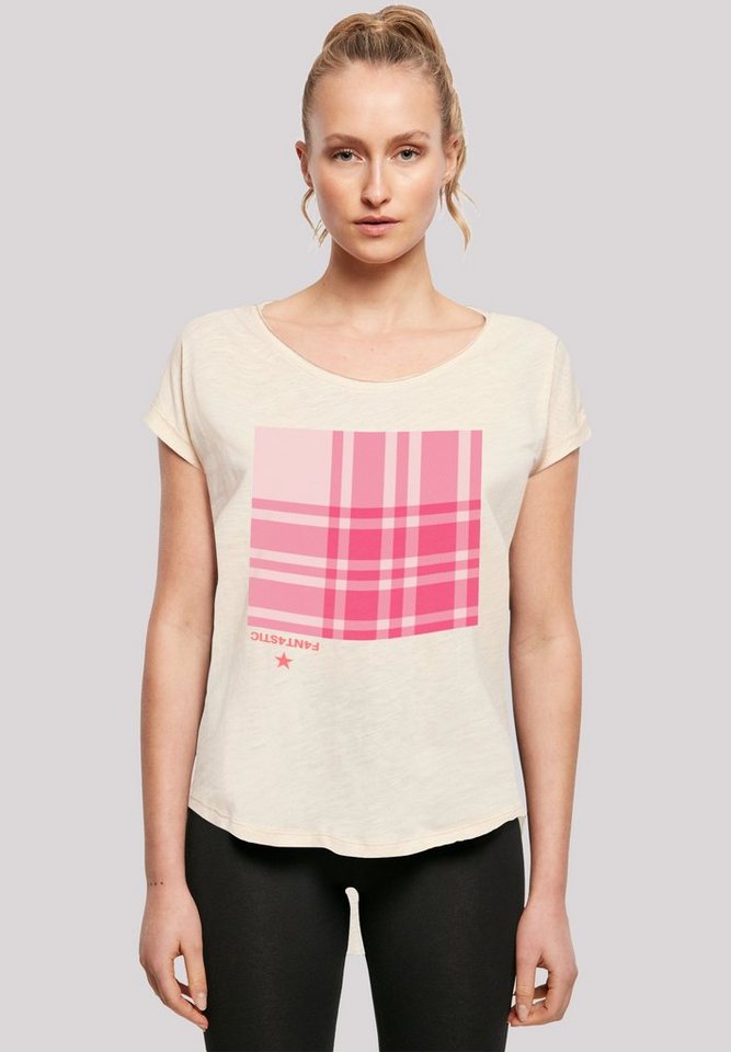 F4NT4STIC T-Shirt Karo Pink Print von F4NT4STIC