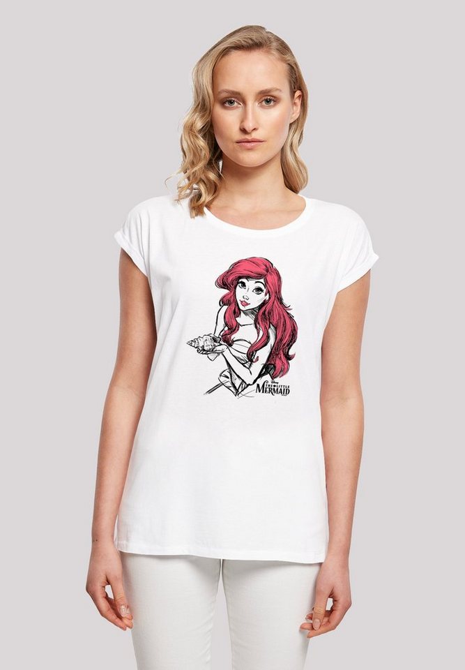 F4NT4STIC T-Shirt Ariel Shell Sketch Damen,Premium Merch,Regular-Fit,Kurze Ärmel,Bedruckt von F4NT4STIC