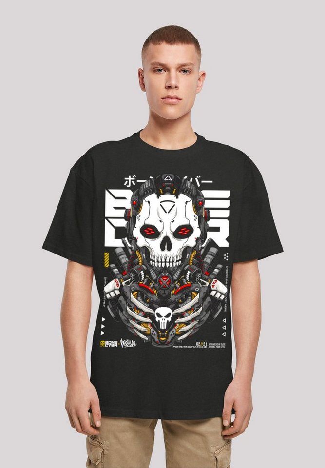 F4NT4STIC T-Shirt Bone Cyber Punishing Machine CYBERPUNK STYLES Print von F4NT4STIC