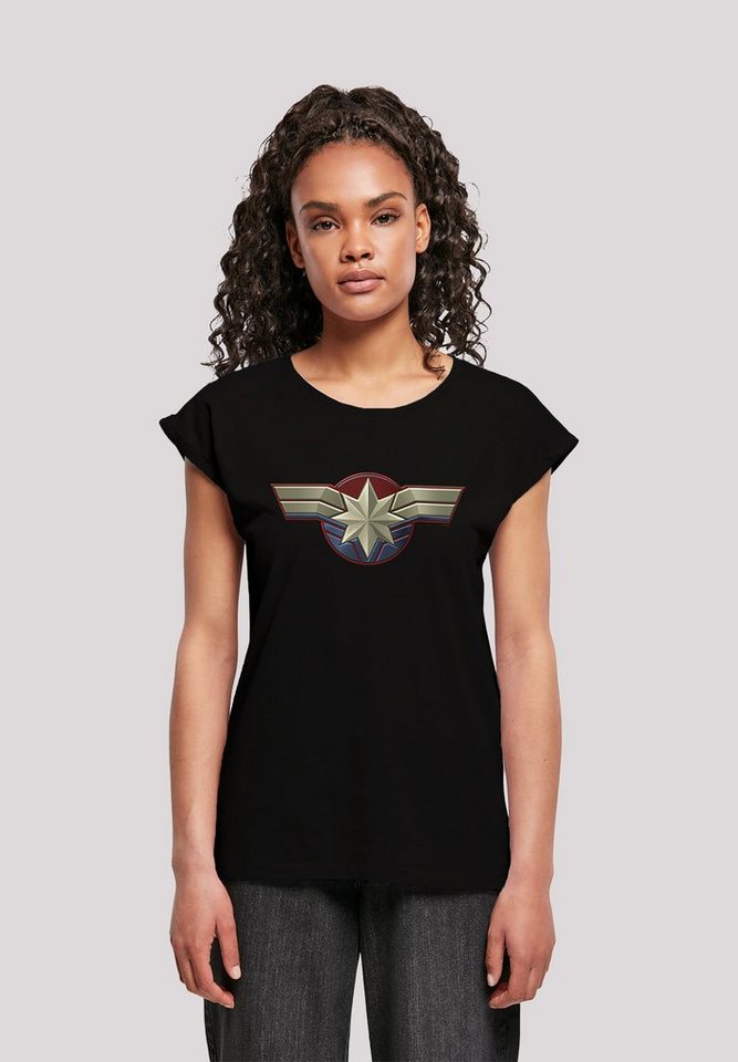 F4NT4STIC T-Shirt Captain Marvel Chest Emblem Damen,Premium Merch,Regular-Fit,Kurze Ärmel,Logo Print von F4NT4STIC