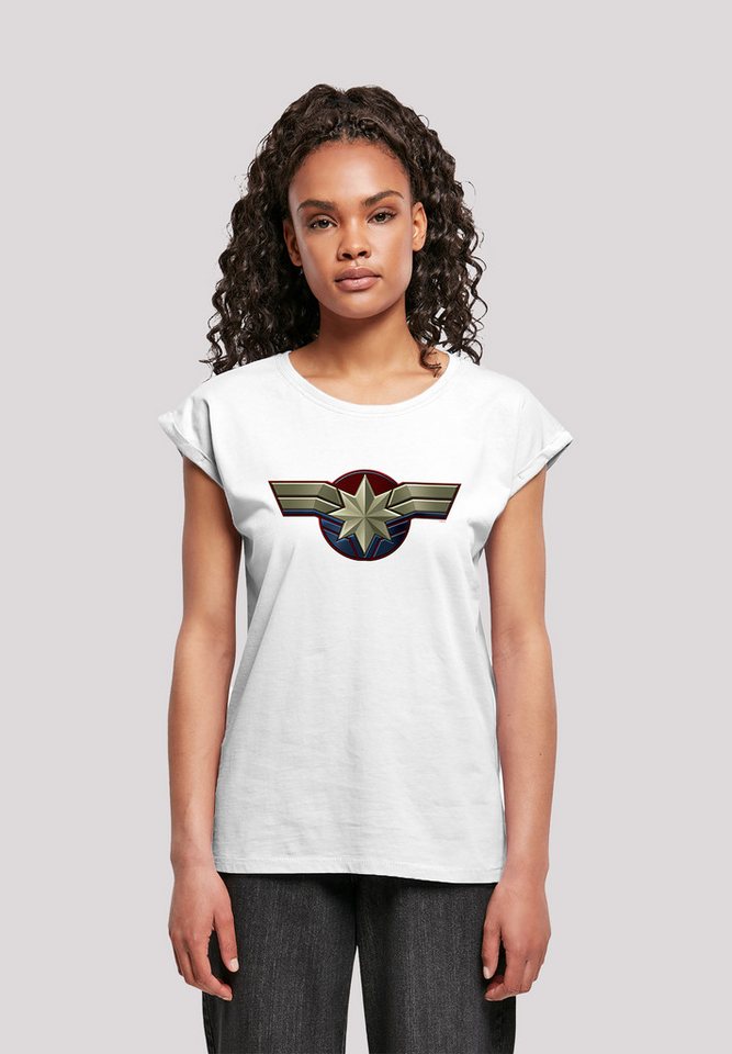 F4NT4STIC T-Shirt Captain Marvel Chest Emblem Damen,Premium Merch,Regular-Fit,Kurze Ärmel,Logo Print von F4NT4STIC