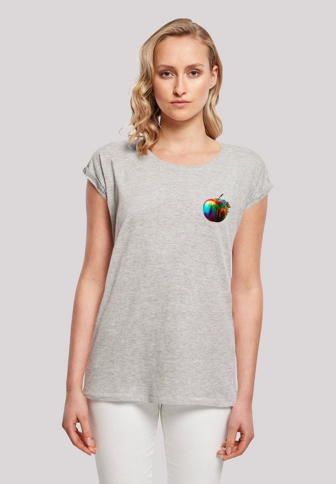 F4NT4STIC T-Shirt Colorfood Collection - Rainbow Apple Print von F4NT4STIC