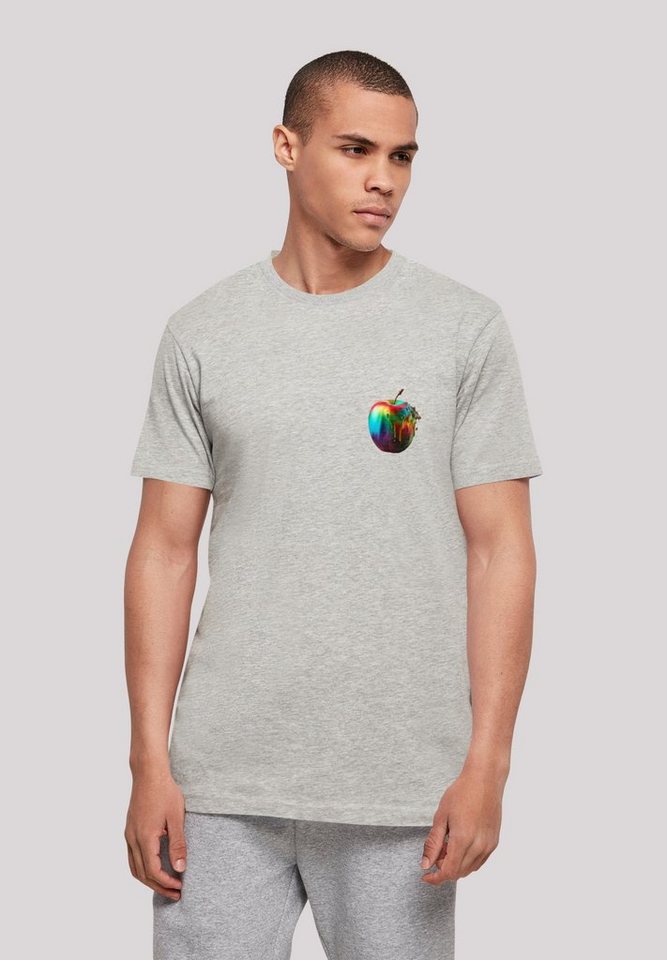 F4NT4STIC T-Shirt Colorfood Collection - Rainbow Apple Print von F4NT4STIC