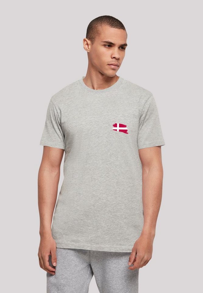 F4NT4STIC T-Shirt Dänemark Flagge Denmark Print von F4NT4STIC