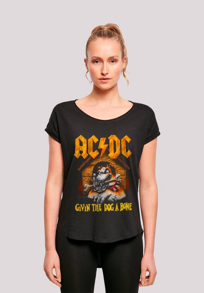 F4NT4STIC T-Shirt ACDC Givin The Dog A Bone - Rock Metal Musik Fan Merch Damen,Premium Merch,Lang,Longshirt,Bandshirt von F4NT4STIC