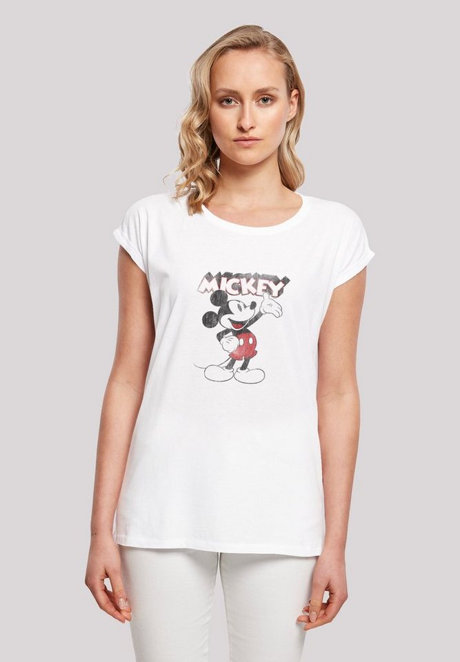 F4NT4STIC T-Shirt Disney Mickey Mouse Presents Classic Micky Maus Damen,Premium Merch,Regular-Fit,Kurze Ärmel,Bedruckt von F4NT4STIC