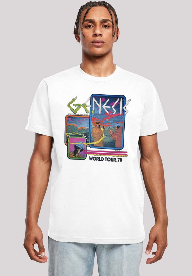 F4NT4STIC T-Shirt Genesis World Tour 78 Herren,Premium Merch,Regular-Fit,Basic,Bandshirt von F4NT4STIC