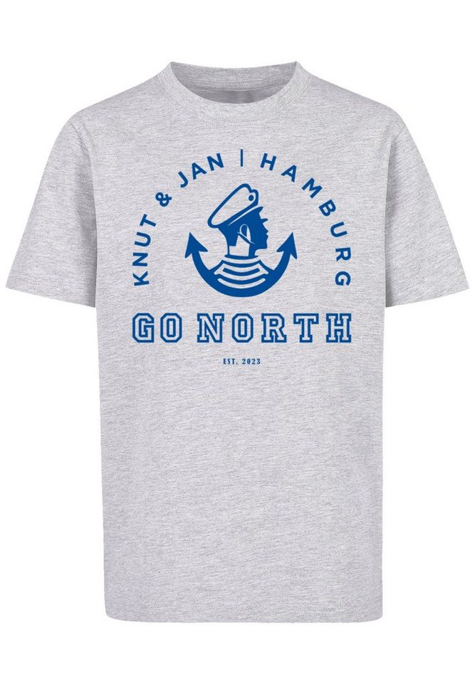 F4NT4STIC T-Shirt Go North Knut & Jan Hamburg Logo Print von F4NT4STIC