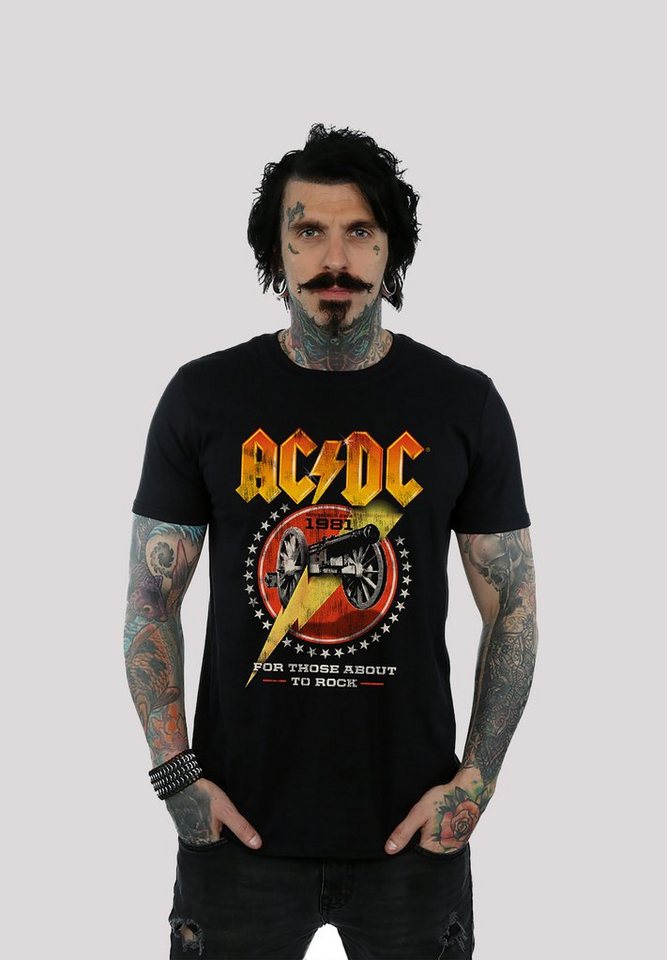 F4NT4STIC T-Shirt ACDC For Those About To Rock 1981 für Kinder & Herren Print von F4NT4STIC