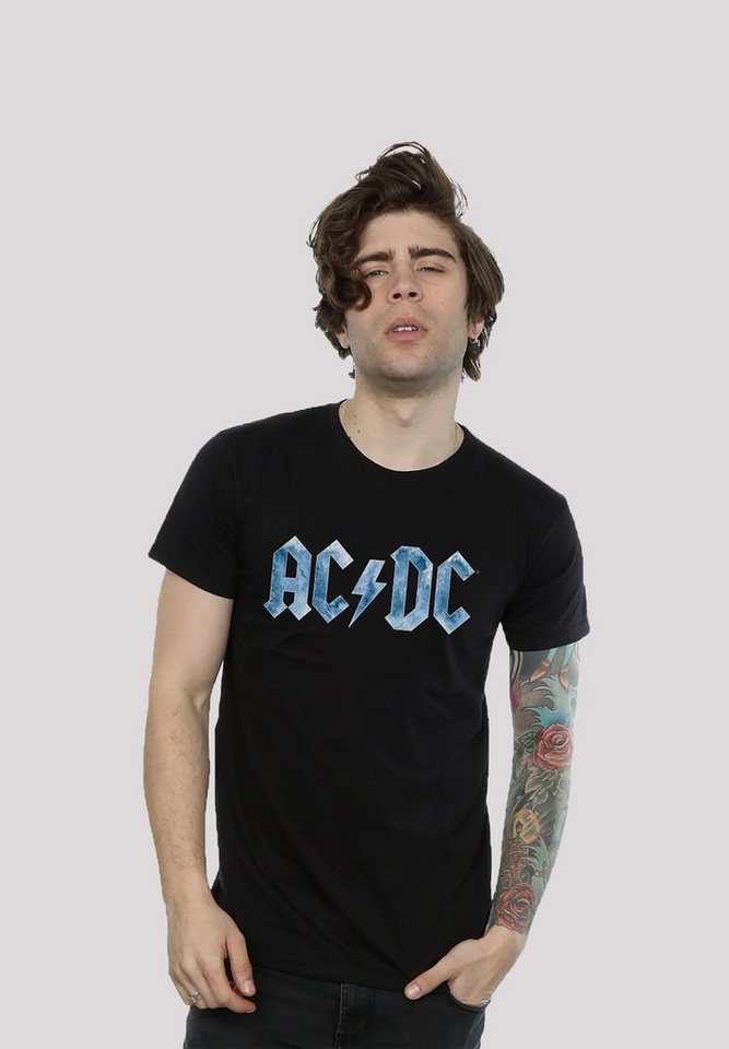 F4NT4STIC T-Shirt ACDC Blue Ice Logo für Kinder & Herren Print von F4NT4STIC