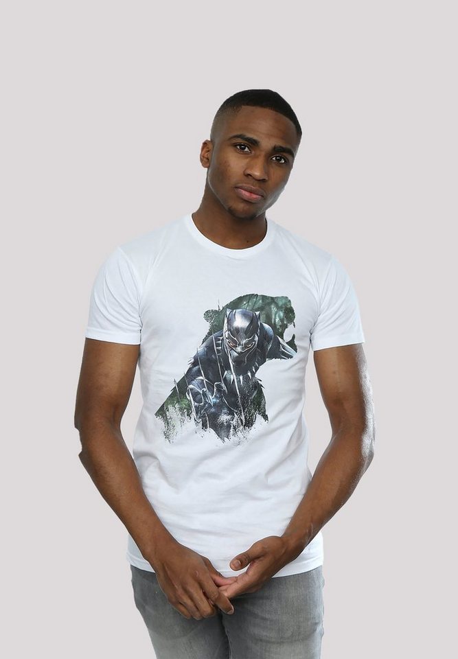 F4NT4STIC T-Shirt Marvel Black Panther Wild Sillhouette Print von F4NT4STIC