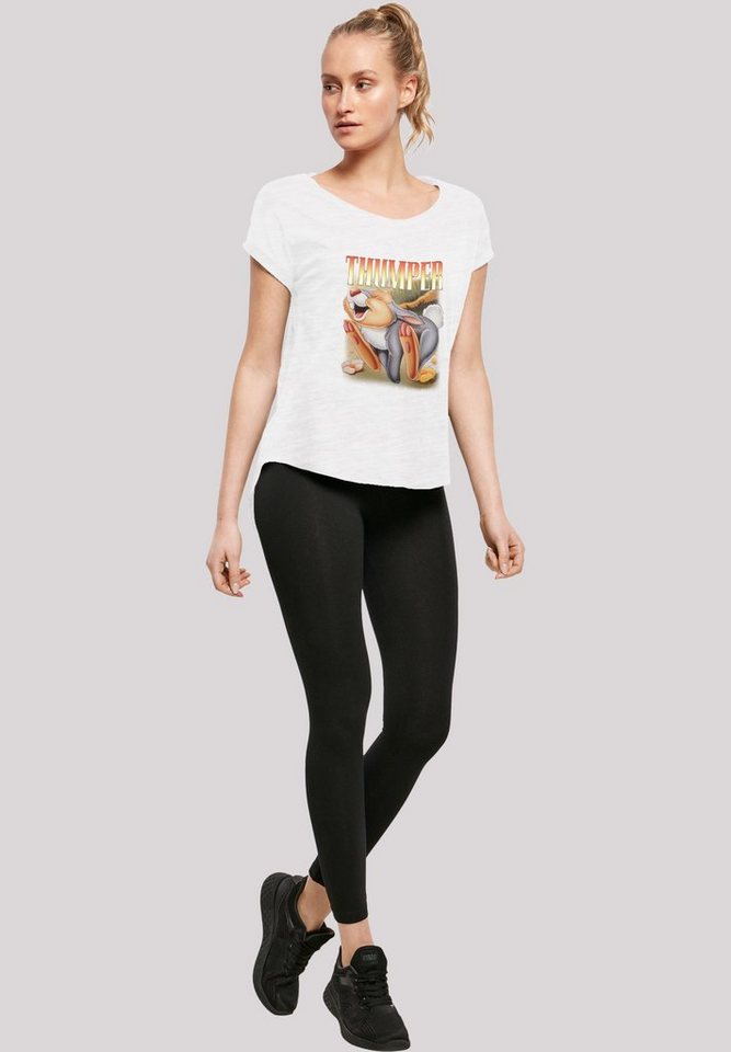 F4NT4STIC T-Shirt Long Cut T-Shirt Disney Bambi Klopfer Damen,Premium Merch,Lang,Longshirt,Bedruckt von F4NT4STIC