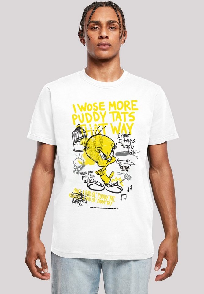 F4NT4STIC T-Shirt Looney Tunes Tweety Pie More Puddy Tats Herren,Premium Merch,Regular-Fit,Basic,Bedruckt von F4NT4STIC