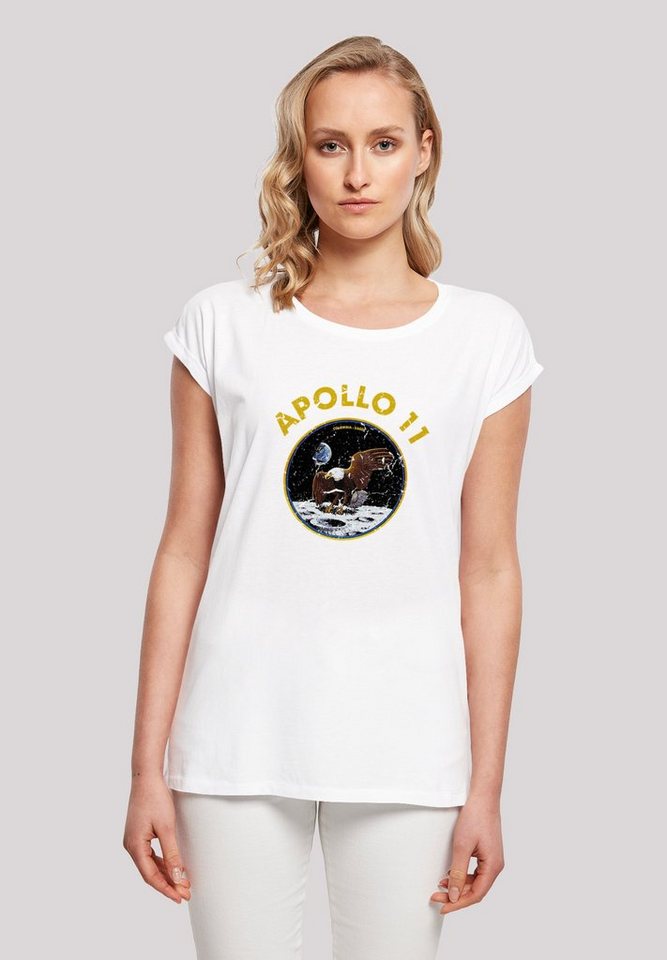 F4NT4STIC T-Shirt NASA Classic Mondlandung White Damen,Premium Merch,Regular-Fit,Kurze Ärmel,Bedruckt von F4NT4STIC