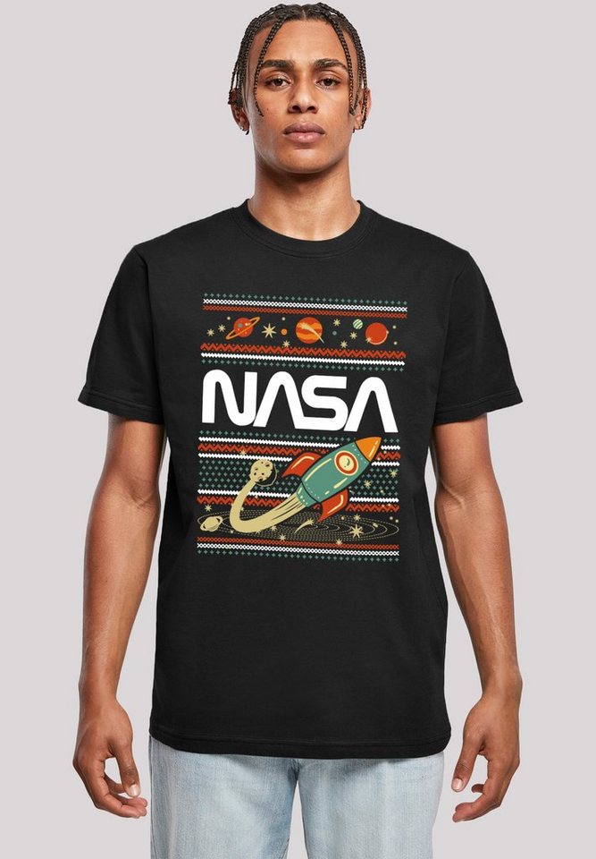 F4NT4STIC T-Shirt NASA Fair Isle Herren,Premium Merch,Regular-Fit,Basic,Bedruckt von F4NT4STIC