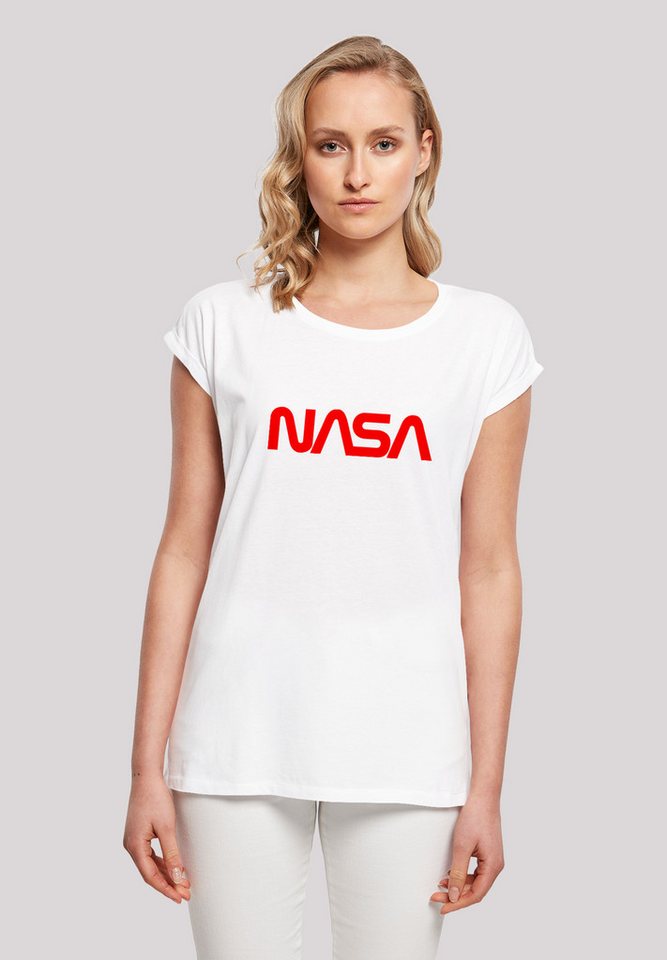 F4NT4STIC T-Shirt NASA Modern Logo White Damen,Premium Merch,Regular-Fit,Kurze Ärmel,Bedruckt von F4NT4STIC