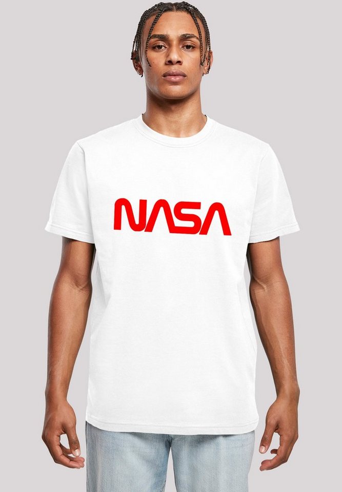 F4NT4STIC T-Shirt NASA Modern Logo White Herren,Premium Merch,Regular-Fit,Basic,Bedruckt von F4NT4STIC