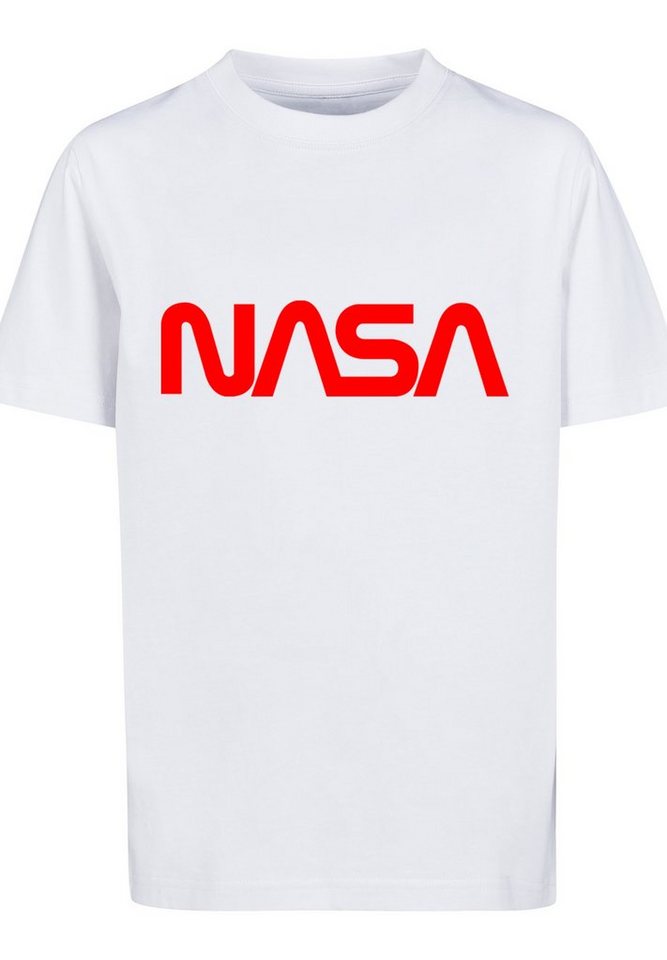 F4NT4STIC T-Shirt NASA Modern Logo White Unisex Kinder,Premium Merch,Jungen,Mädchen,Bedruckt von F4NT4STIC