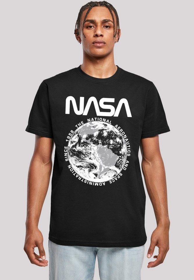 F4NT4STIC T-Shirt NASA Planet Earth Herren,Premium Merch,Regular-Fit,Basic,Bedruckt von F4NT4STIC
