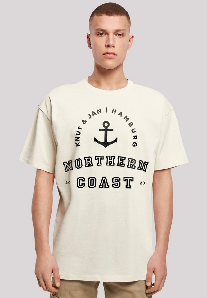 F4NT4STIC T-Shirt Northern Coast Nordsee Knut & Jan Hamburg Print von F4NT4STIC