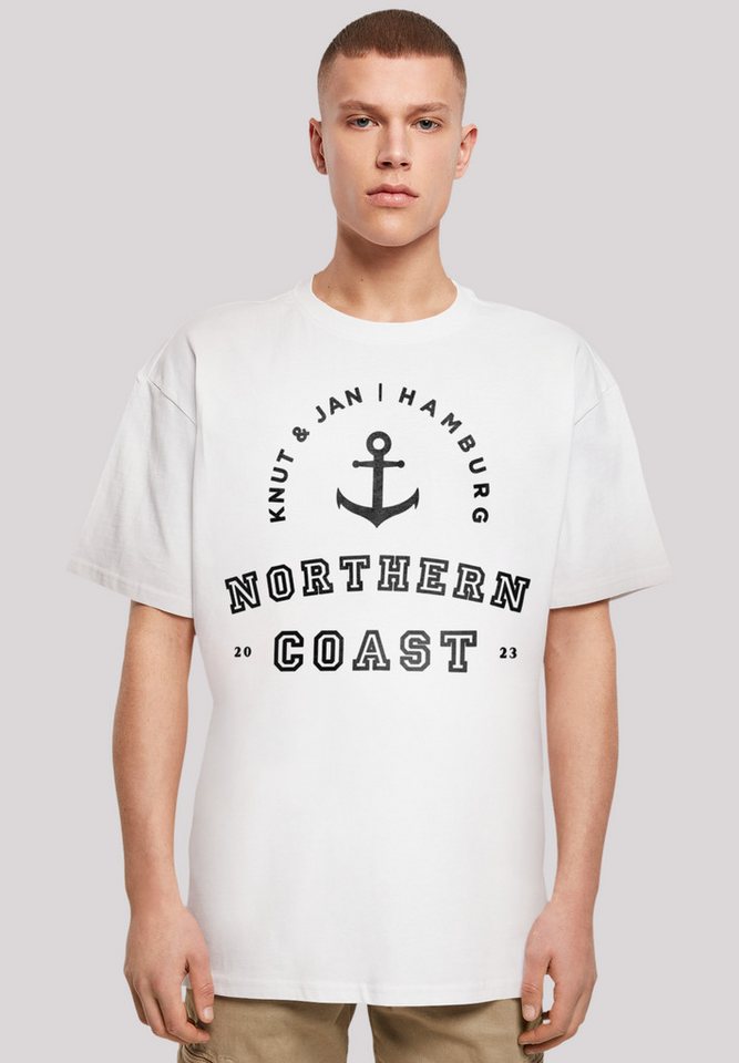 F4NT4STIC T-Shirt Northern Coast Nordsee Knut & Jan Hamburg Print von F4NT4STIC